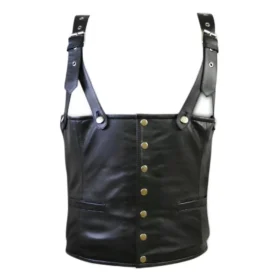 Tupac Shakur Suspender Leather Vest