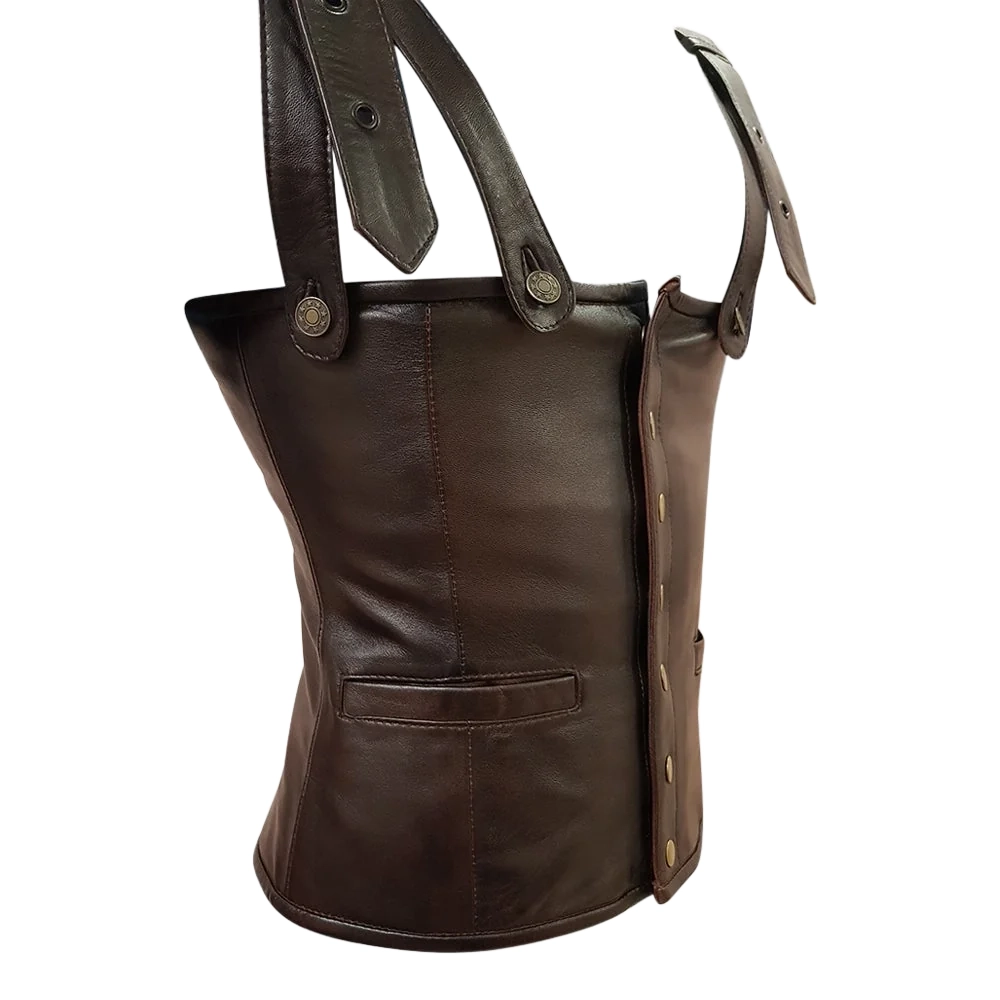 Tupac Shakur Suspender Leather Vest - Image 13