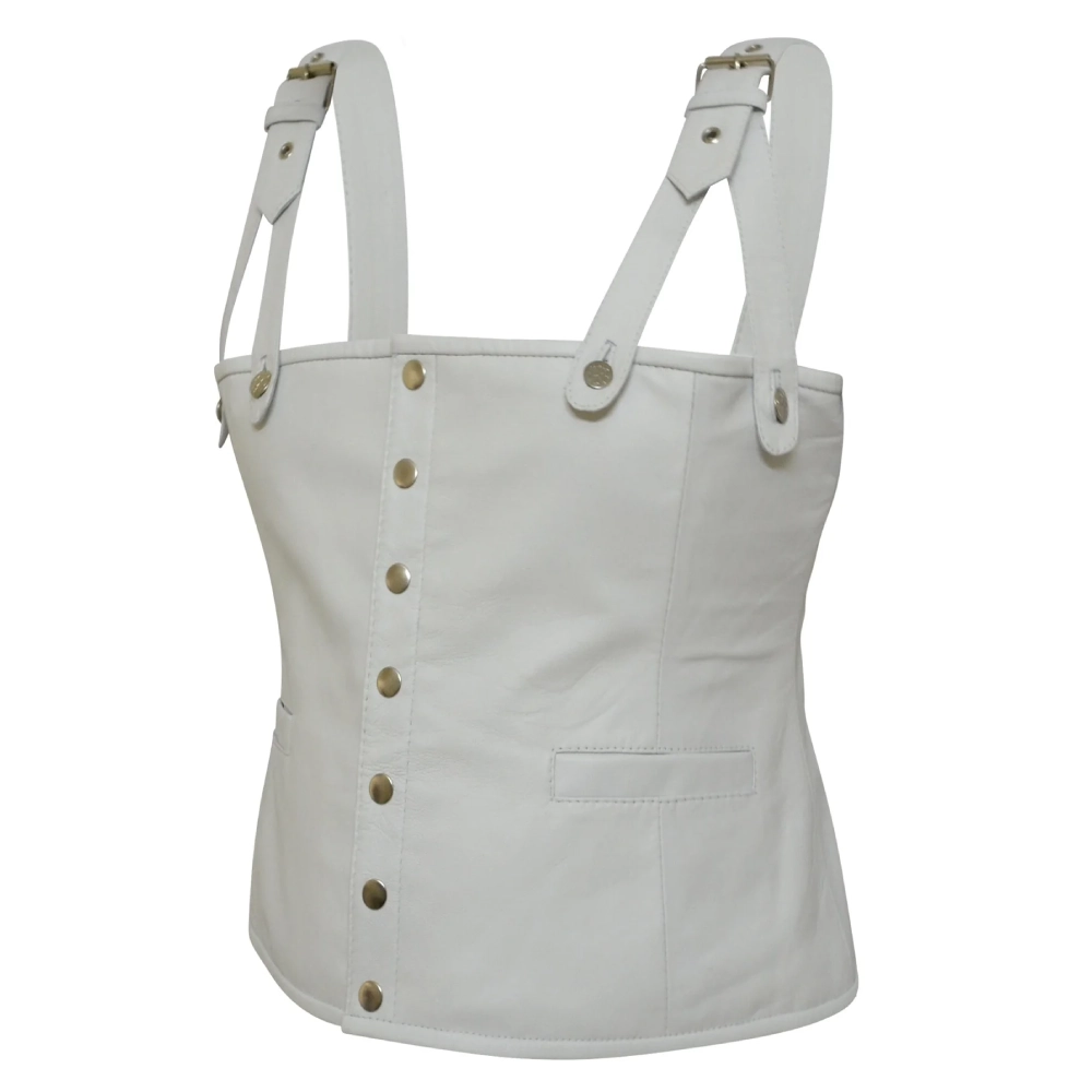 Tupac Shakur Suspender Leather Vest - Image 12