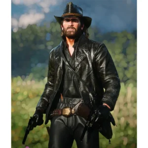 arthur morgan rdr2 black leather blazer