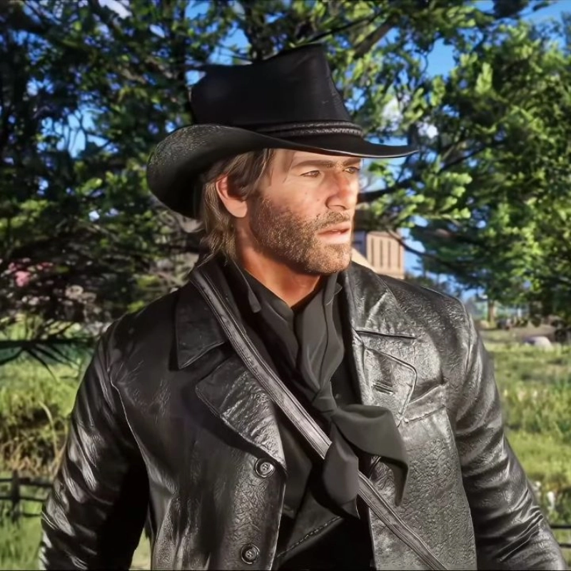 RDR2 Arthur Morgan Black Leather Blazer - Image 12