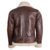 b 3 brown shearling leather jacket