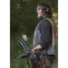 daryl dixon black leather vest