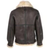 leon kennedy brown shearling jacket