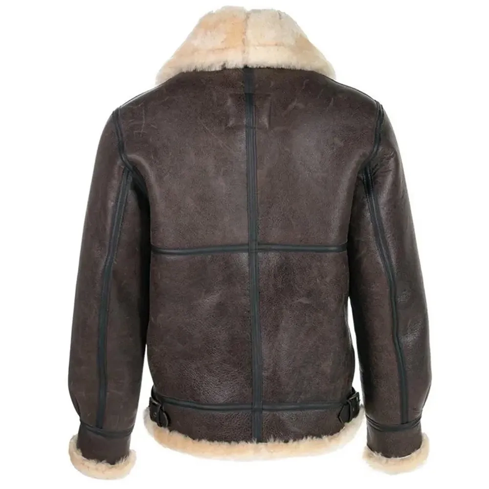 Leon Kennedy Resident Evil 4 Shearling Jacket - Image 3