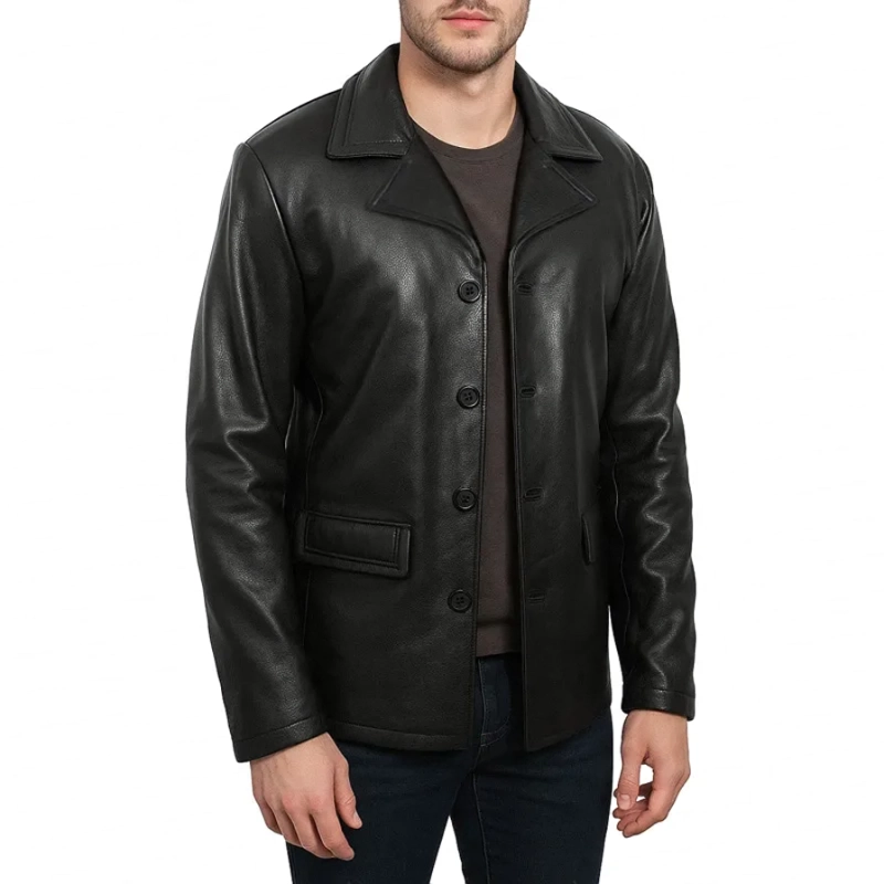 RDR2 Arthur Morgan Black Leather Blazer - Image 6