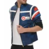 my chemical romance party poison blue leather jacket
