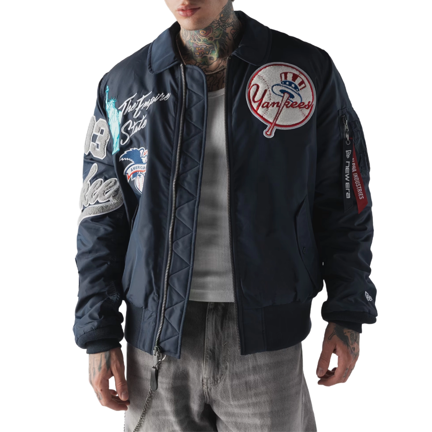 NY Yankees The Empire State MA-1 Flight Jacket - Image 2