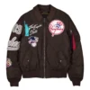 ny yankees the empire state ma 1 brown jacket