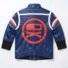 party poison blue leather jacket