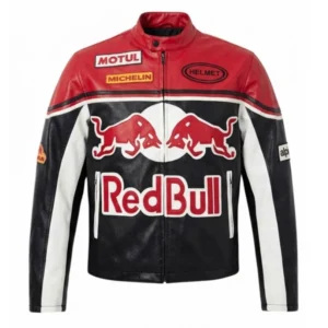 Red Bull Leather Biker Jacket