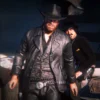 red dead redemption 2 black leather blazer