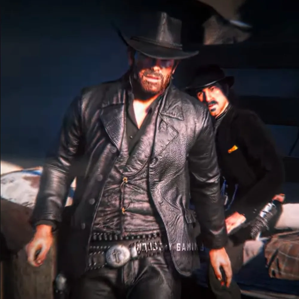RDR2 Arthur Morgan Black Leather Blazer - Image 11