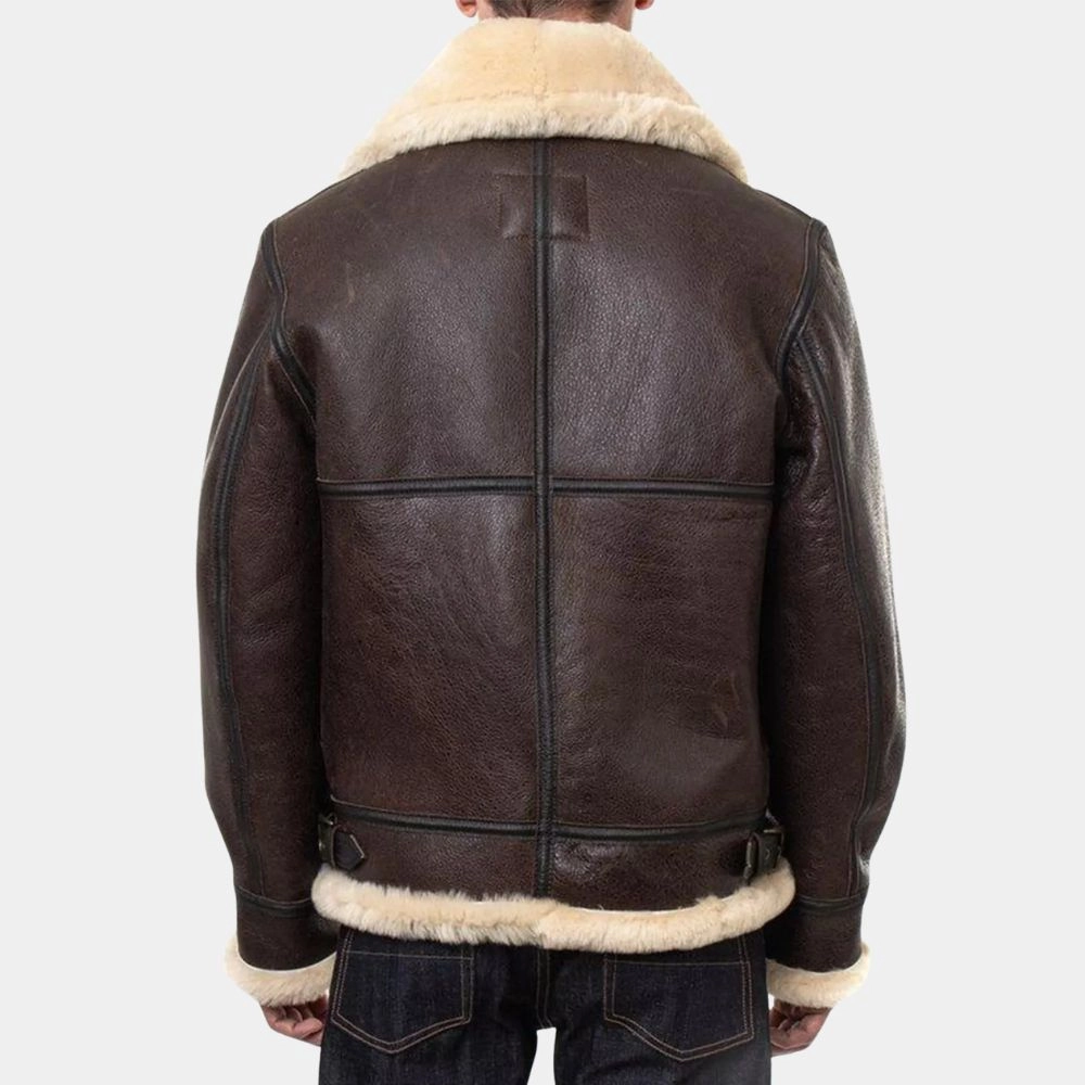 Leon Kennedy Resident Evil 4 Shearling Jacket - Image 12