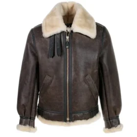 Leon Kennedy Resident Evil 4 Shearling Jacket