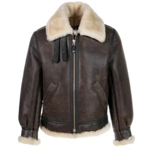 Leon Kennedy Resident Evil 4 Shearling Jacket